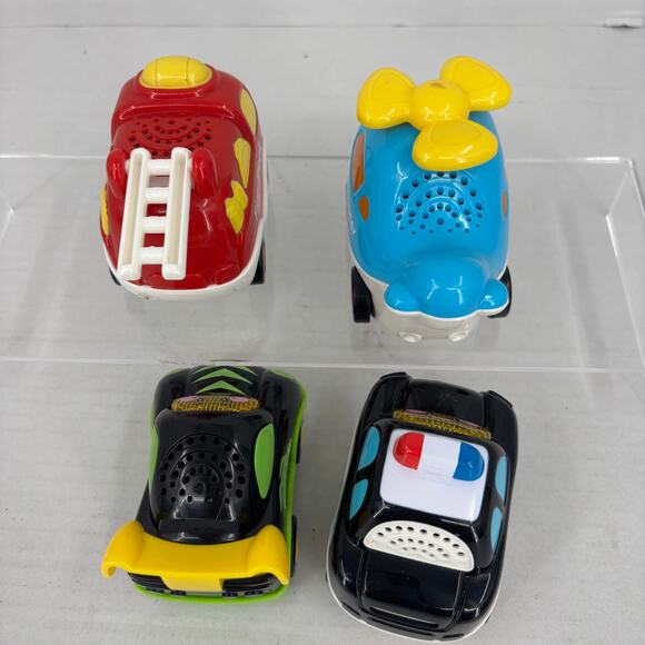 VTech Go Go Smart Wheel Lot 4 Fire Truck Helicopter Police Race Car Tested Works - Picture 8 of 11